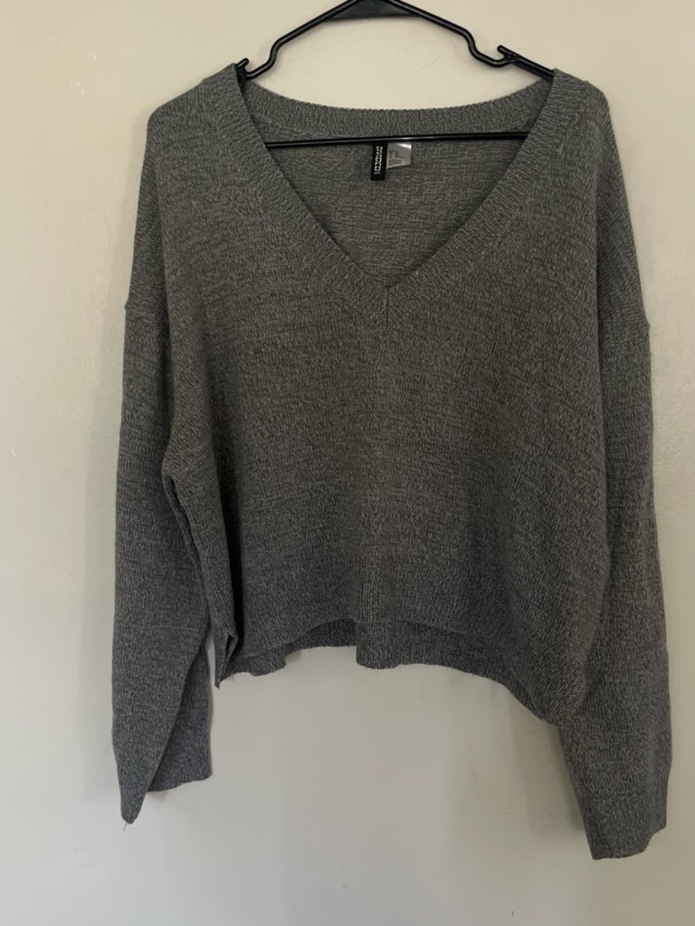 Gray Cropped Sweater